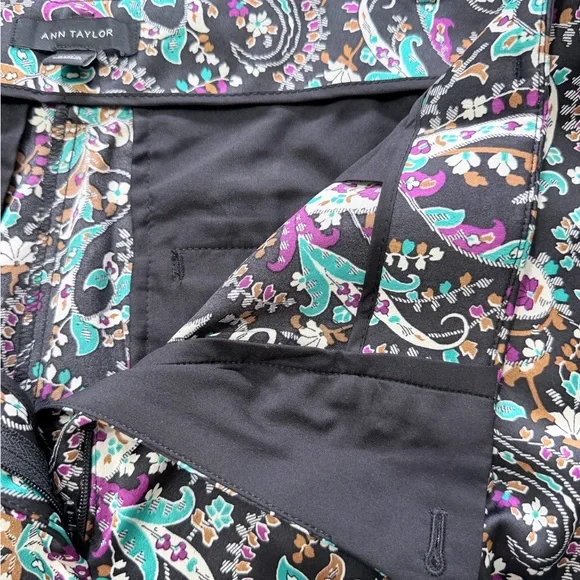 Ann Taylor Multicolor Paisley Wide-Leg Pants - Picture 10 of 16